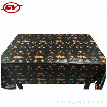 Tissu de table d&#39;Halloween PE personnalisé en plastique imprimé